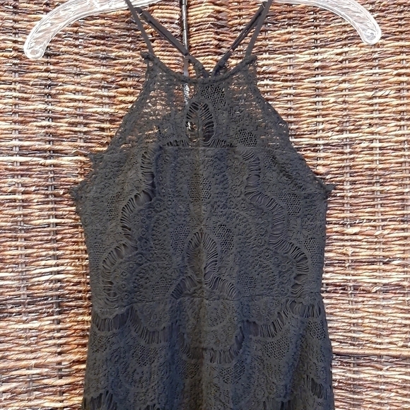 Free People Intimately She's Got It Lace Romper Black XS Boho Fairy Whimsigoth - Picture 4 of 6